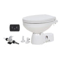 Jabsco Quiet Flush E2 Fresh Water Toilet Regular Bowl  12V  Soft Close Lid 380454192RSP