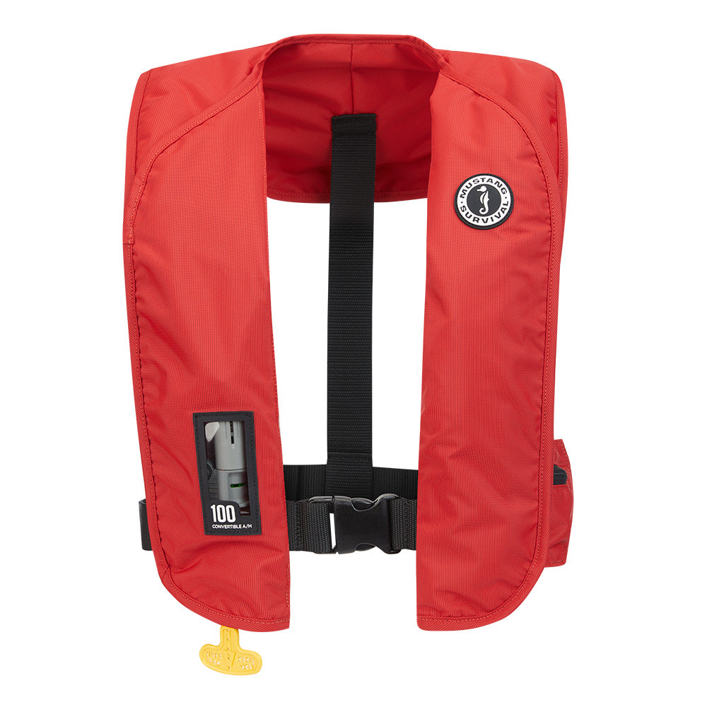 Mustang MIT 100 Convertible Inflatable PFD  Red MD203040202
