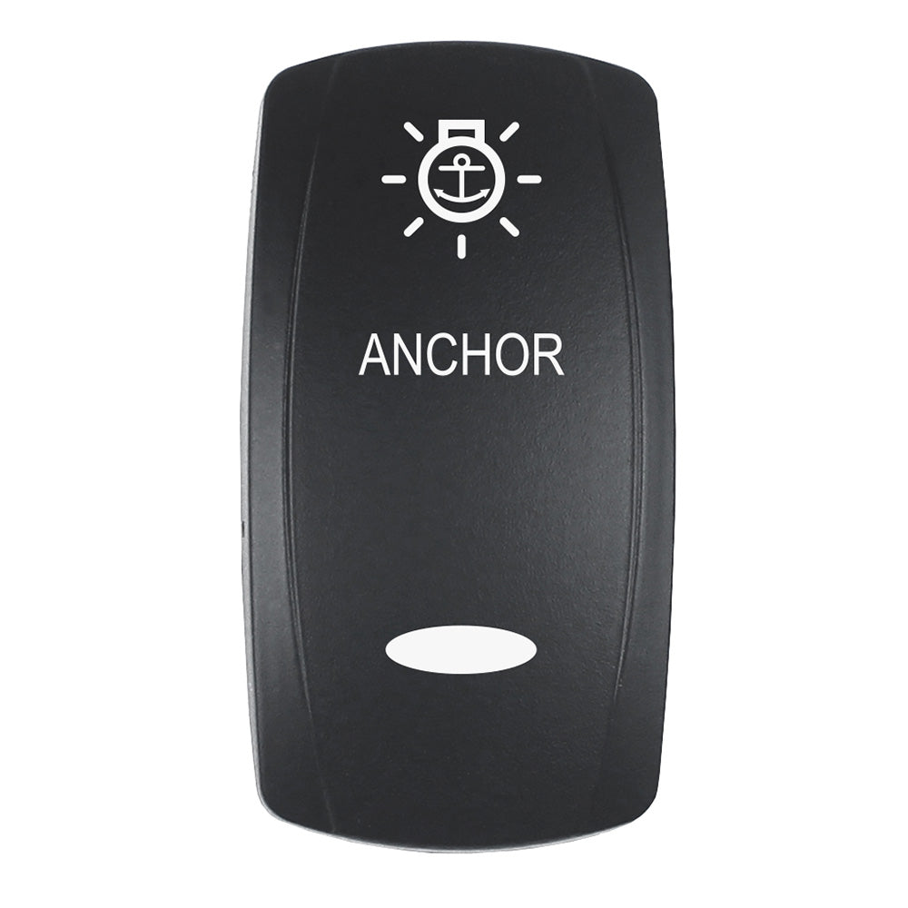 Pacer Actuator  ANCHOR fV Series Contura Switches  Black  Laser Etched TopBottom Light EV2LEANC