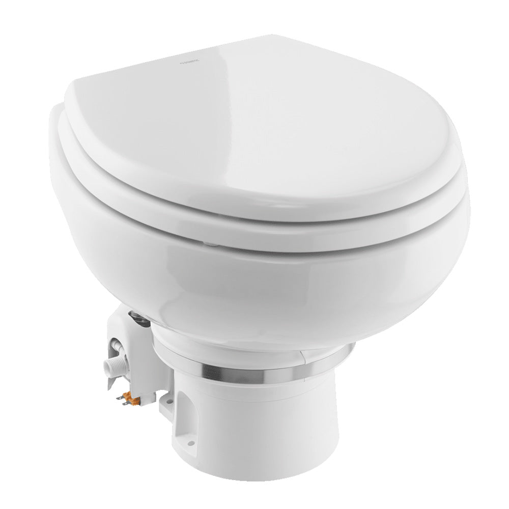 Dometic MasterFlush MF 7120  White  Electric Macerating Toilet wOrbit Base  Slow Close Seat  Freshwater  12V 9610007270
