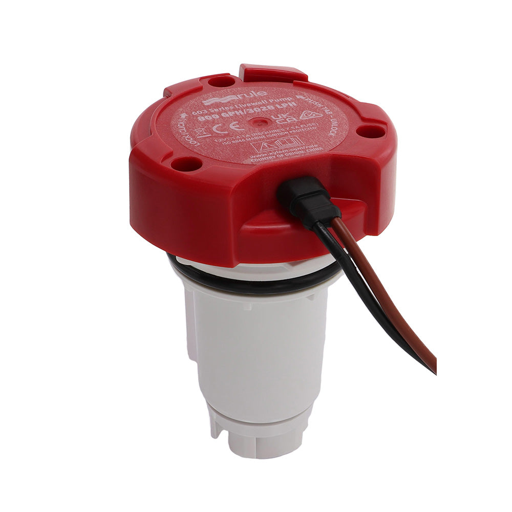 Rule 800 GPH Livewell Pump Replacement Motor Cartridge 66DR