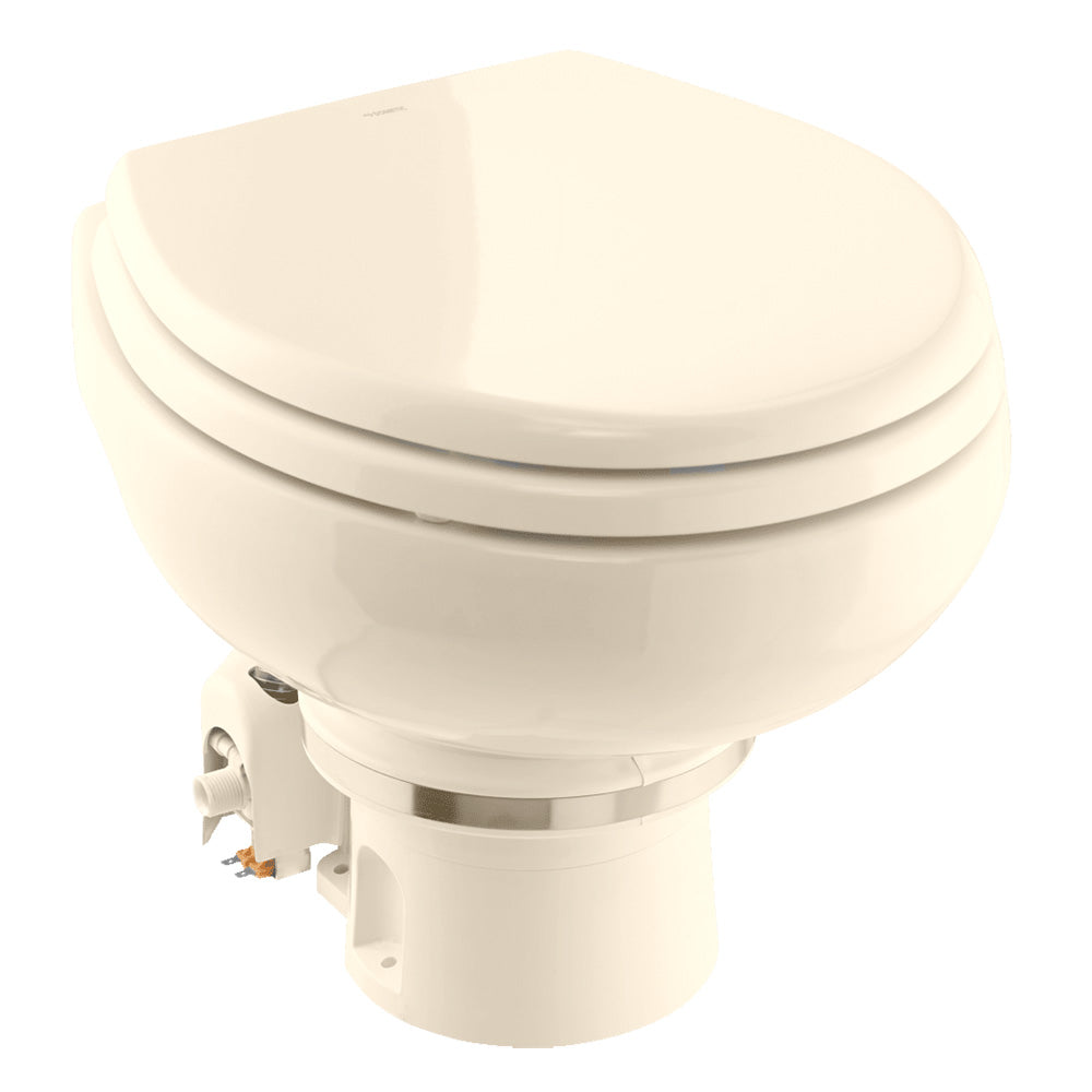 Dometic MasterFlush 7160 Bone Electric Macerating Toilet wOrbit Base  Raw Water  12V 9610007276