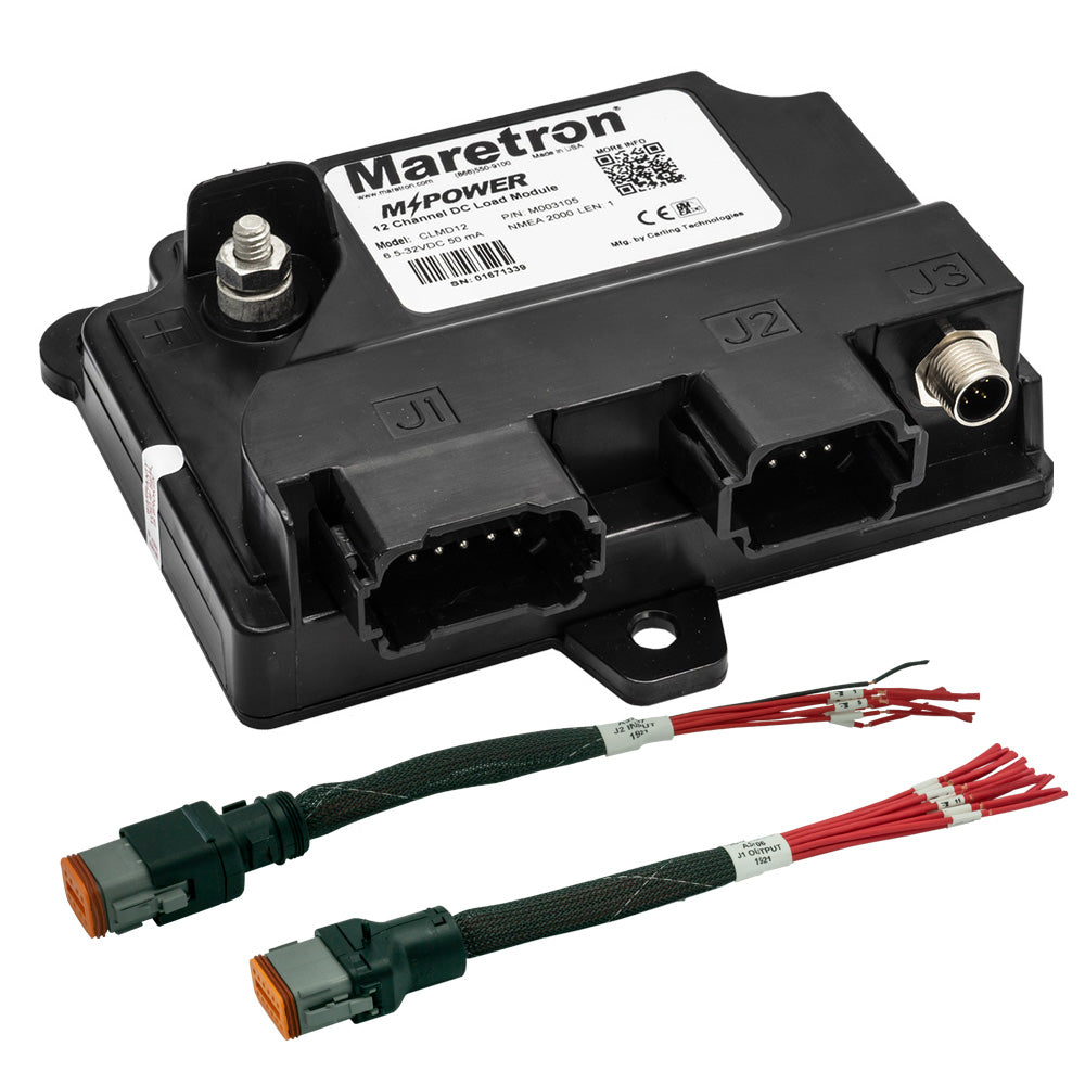 Maretron MPower 12 Channel DC Load Module NMEA 2K w12 Pigtail Adapter Cable for J1  J2 Connectors CLMD12R