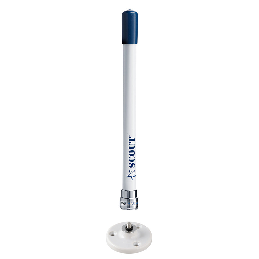 Scout 9 Stubby White VHF Antenna wQuick Mount Includes 5M RG58 Mount  Integrated Connector KS10 PF AN NVHF00025