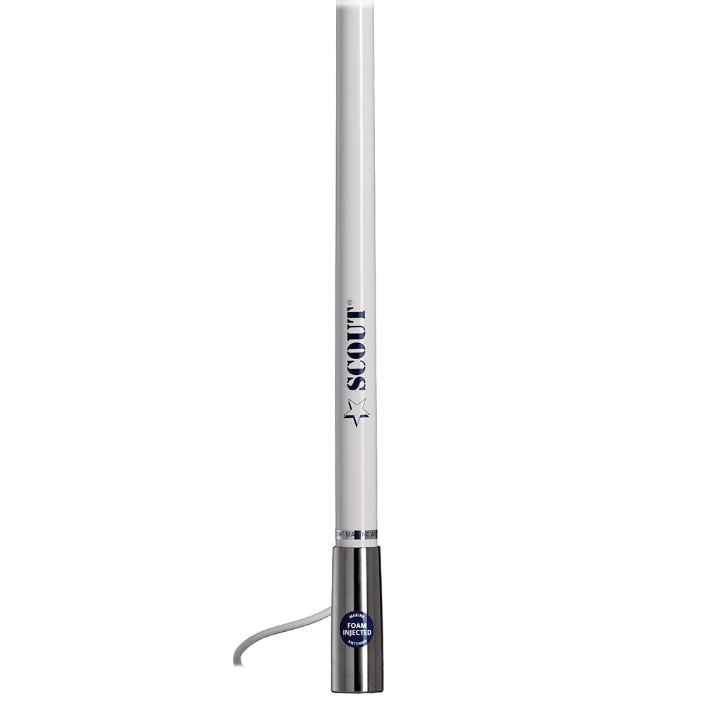 Scout Titan Series 4 White VHF Antenna 3dB Stainless Steel Ferule w5M RG58 Includes PL259 PF AN NVHF00044T