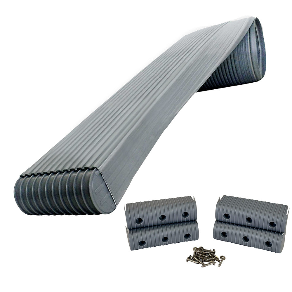 Caliber BunkWrap Kit  Grey 16 x 2 x 6 Roll  4 Caps  HRDW Roll  4 Endcaps  Stainless Steel Hardware 23052