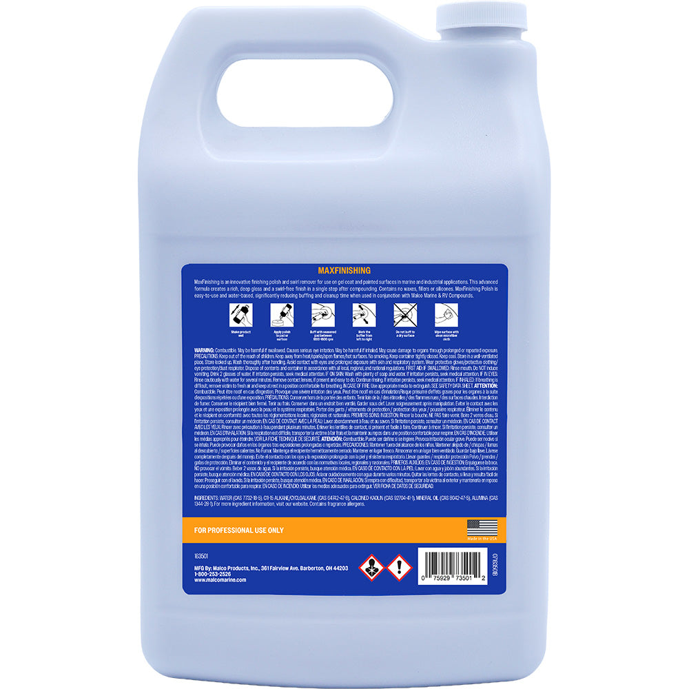 Malco MaxFinishing Polish  1 Gallon 163501
