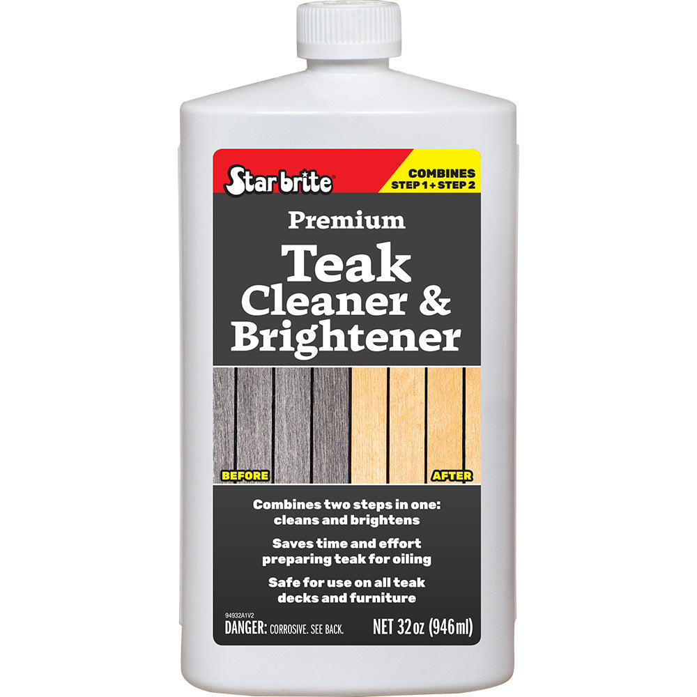Star brite Premium Teak Cleaner  Brightener  Restore  Enhance Wood Grain  32 oz 94932
