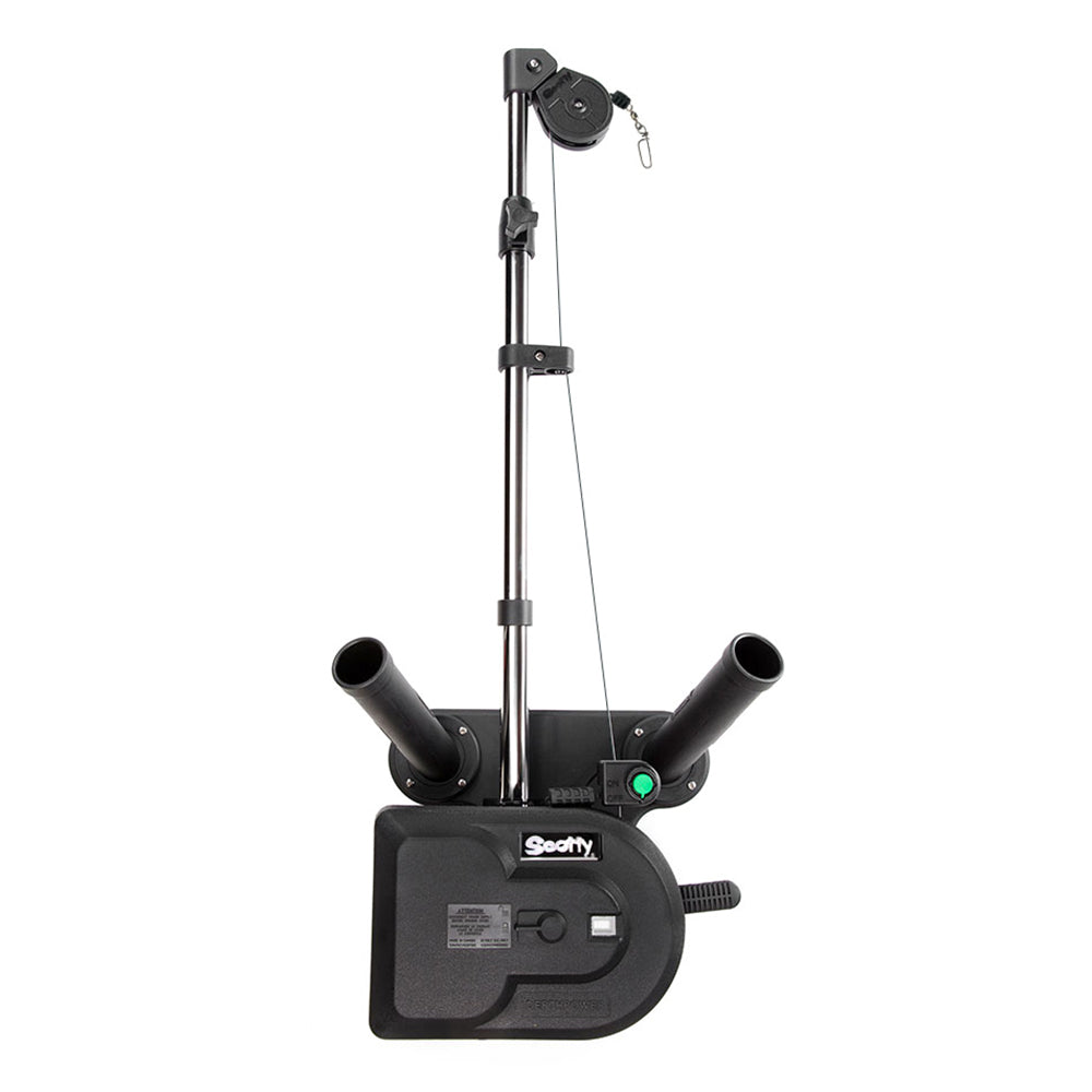 Scotty 1116 Propack 60 Telescoping Electric Downrigger w Dual Rod Holders and Swivel Base 1116