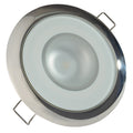 Lumitec Mirage  Flush Mount Down Light  Glass FinishPolished SS Bezel  Warm White Dimming 113119