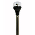 Attwood LightArmor AllAround Light  20 Aluminum Pole  Black Vertical Composite Base wAdapter 5551PA207