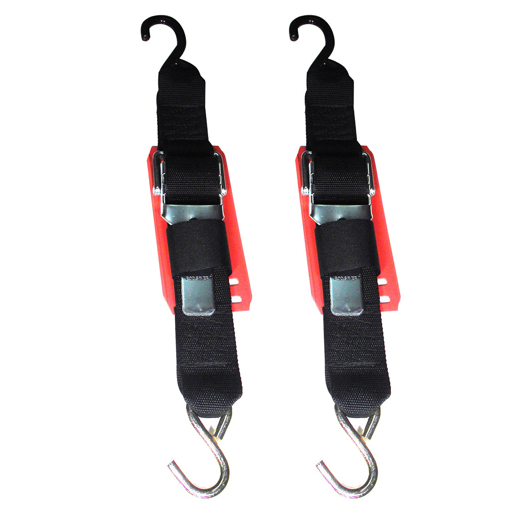 Rod Saver Paddle Buckle Trailer TieDown wVinyl Pad  2 x 4  Pair 2PB4VP