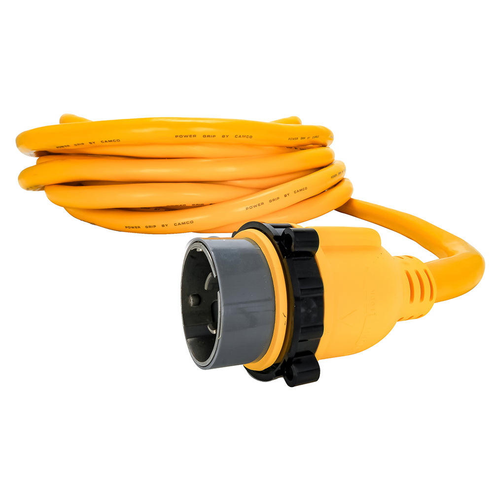 Camco 50 Amp Power Grip Marine Extension Cord  50 MLockingFLocking Adapter 55623