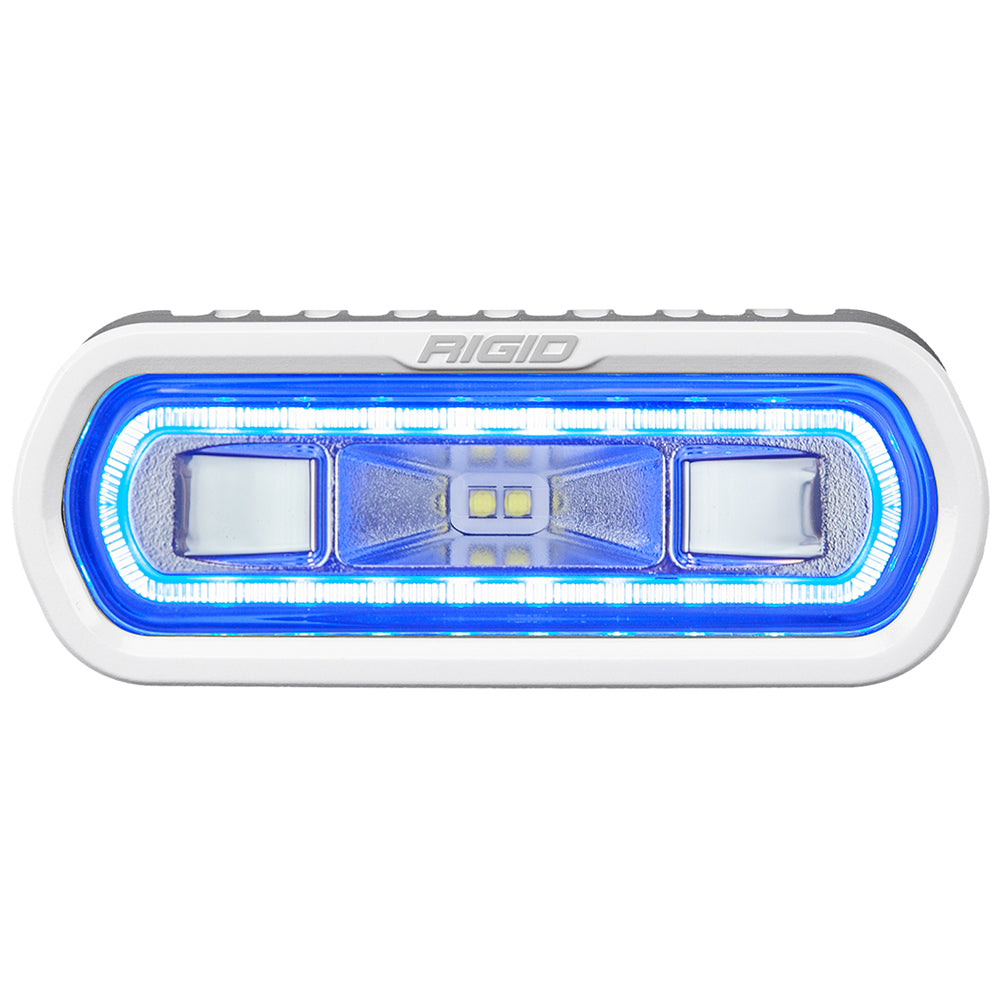 RIGID Industries SRL Series Marine Spreader Light  White Surface Mount  White Light wBlue Halo 51101