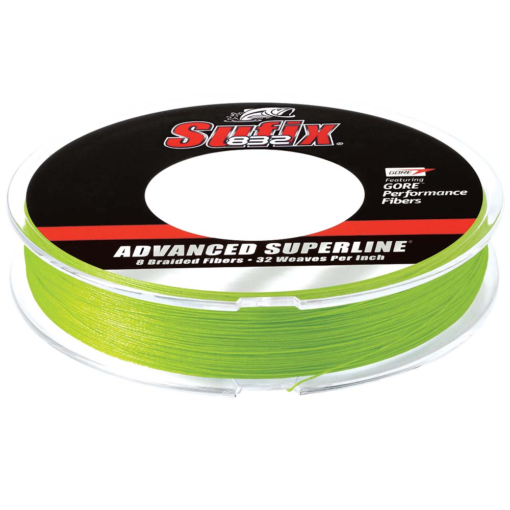 Sufix 832 Advanced Superline Braid  30lb  Neon Lime  150 yds 660030L