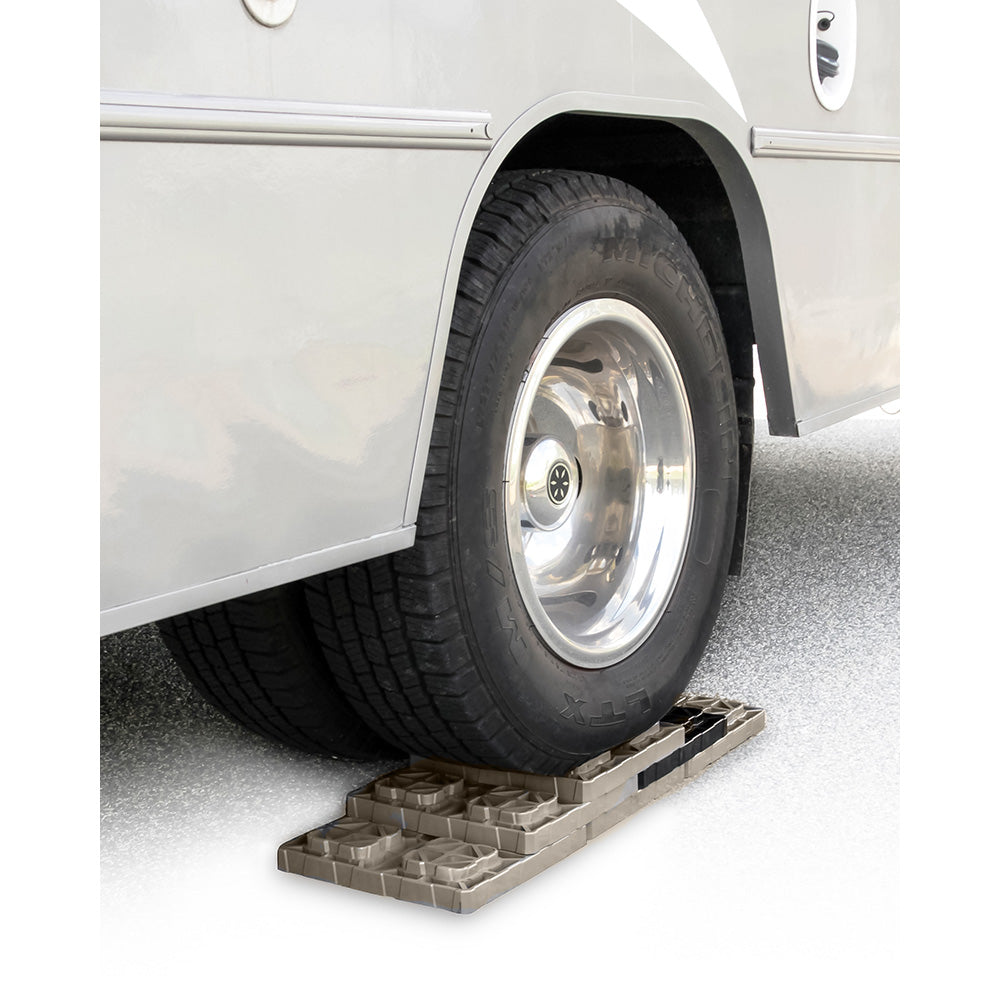 Camco FasTen Leveling Blocks wTHandle  2x2  Brown 10Pack 44521