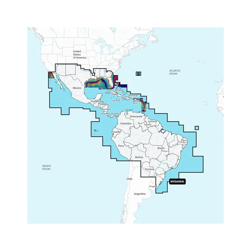 Garmin Navionics Vision NVSA004L Mexico the Caribbean to Brazil  Inland  Coastal Marine Charts 010C128500