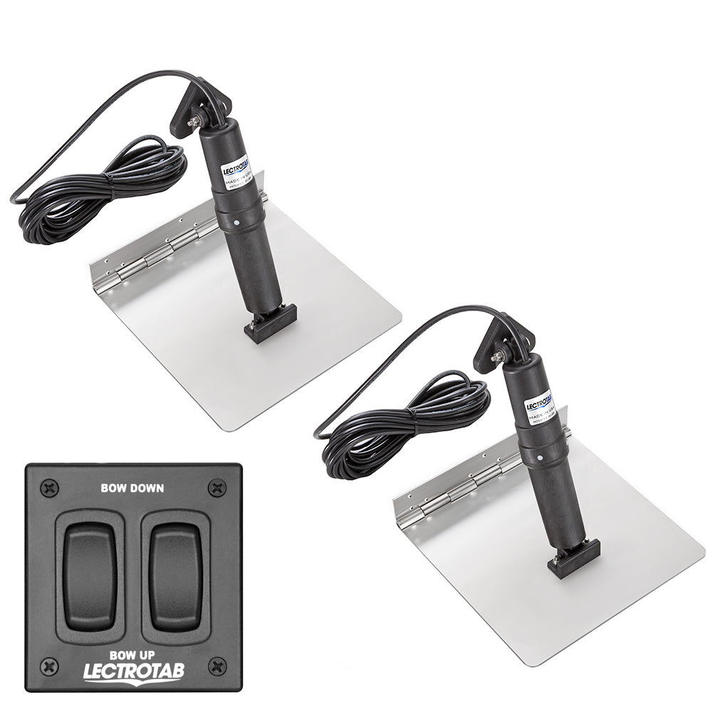 Lectrotab XKA Stainless Steel Trim Tab Kit wRocker Switch  12 x 12  XKAF12X12