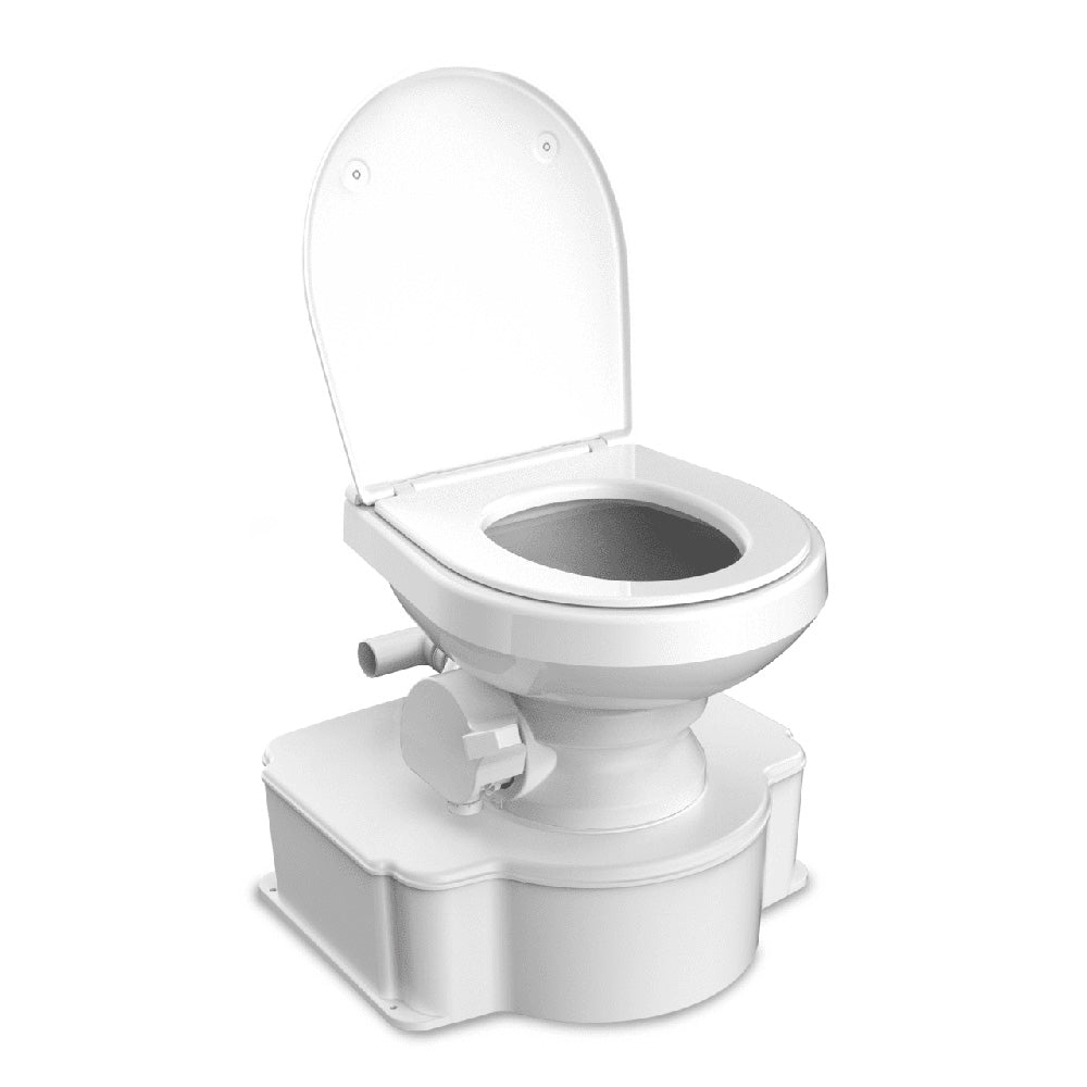 Dometic White M65 Marine Gravity Toilet  Standard Seat Size wFoot Pedal 312070001