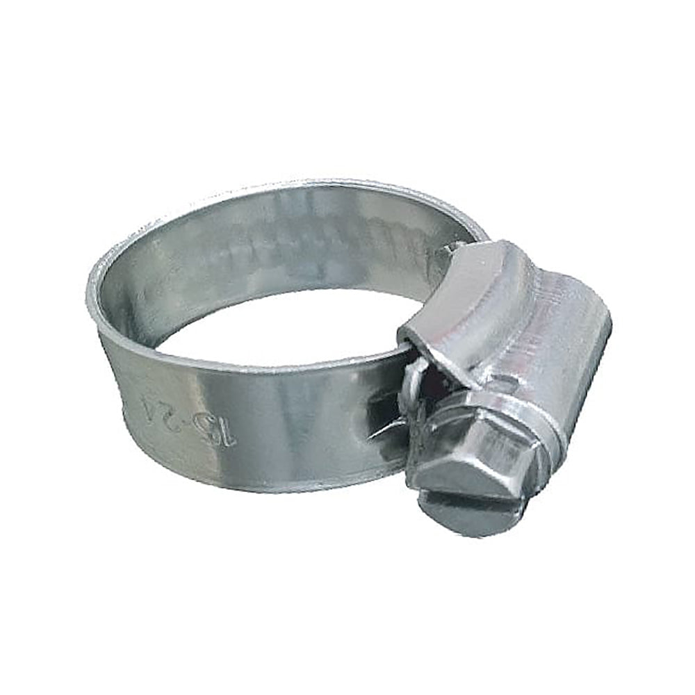 Trident Marine 316 SS NonPerforated Worm Gear Hose Clamp  38 Band  34  118 Clamping Range  10Pack  SAE Size 10 7050581