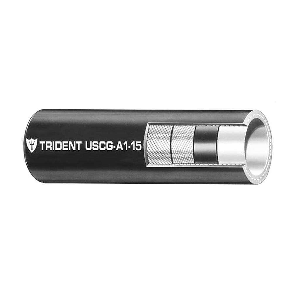 Trident Marine 516 A115 Reel Low Permeation Fuel Line Hose  Black  Sold by the Foot 3650560FT